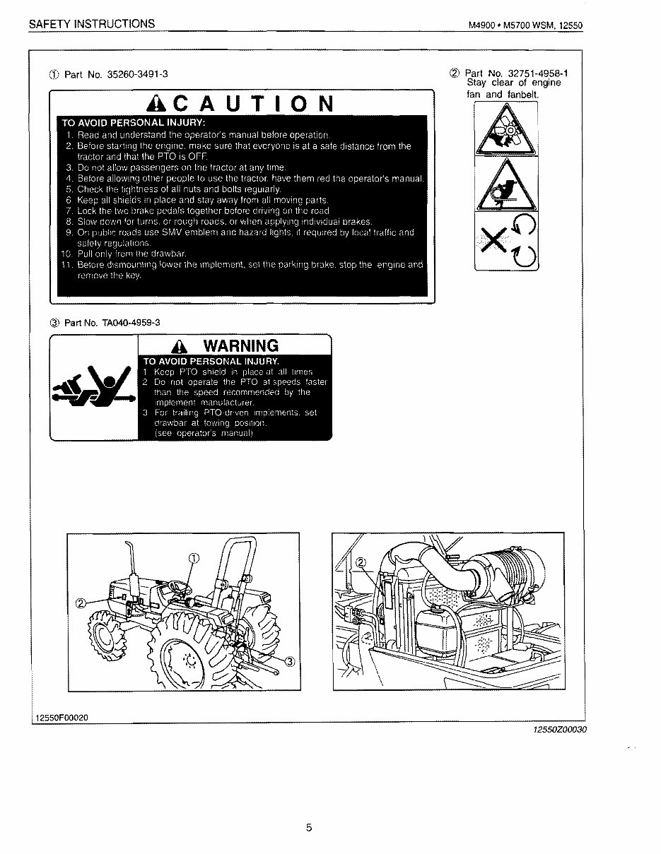Kubota M4900 Tractor Service & Repair Manual preview img 5