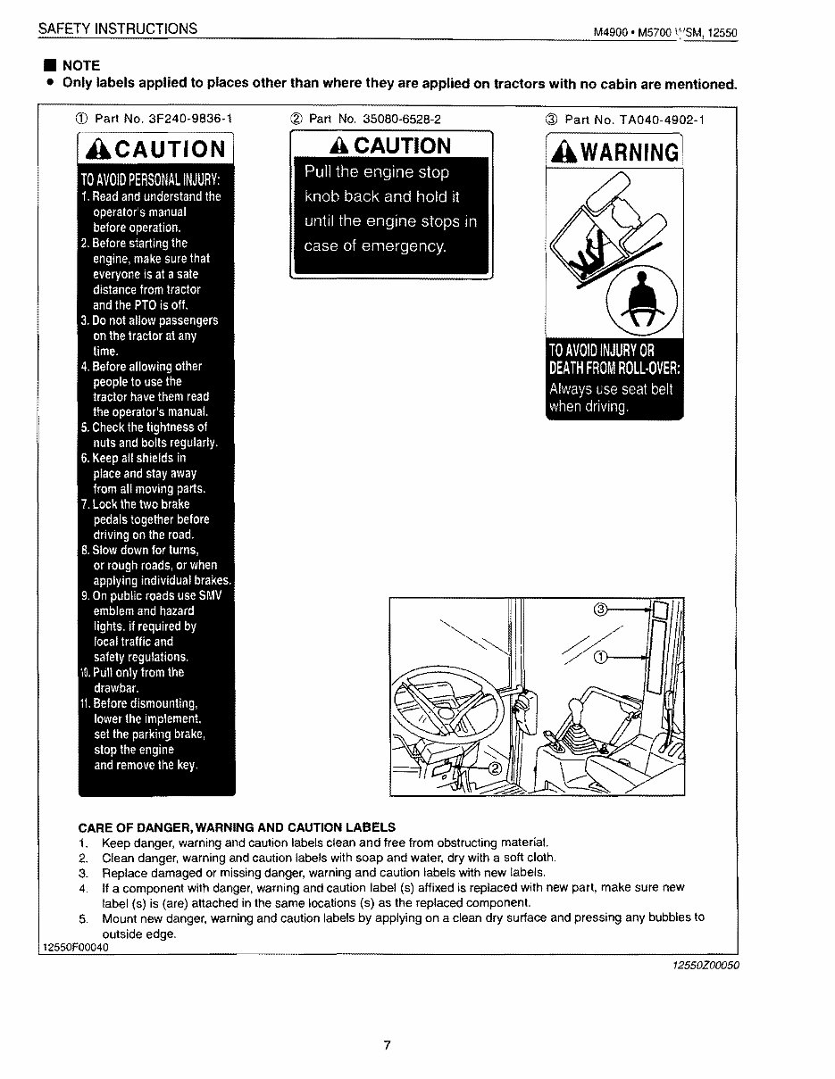 Kubota M4900 Tractor Service & Repair Manual preview img 7