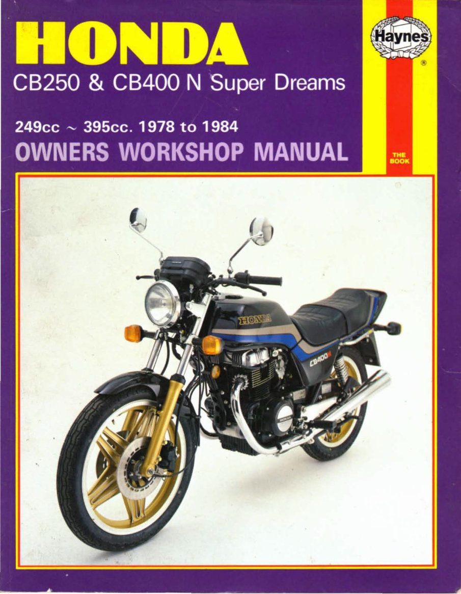 1978-1984 Honda CB250N Super Dream Service & Repair Manual preview img 1