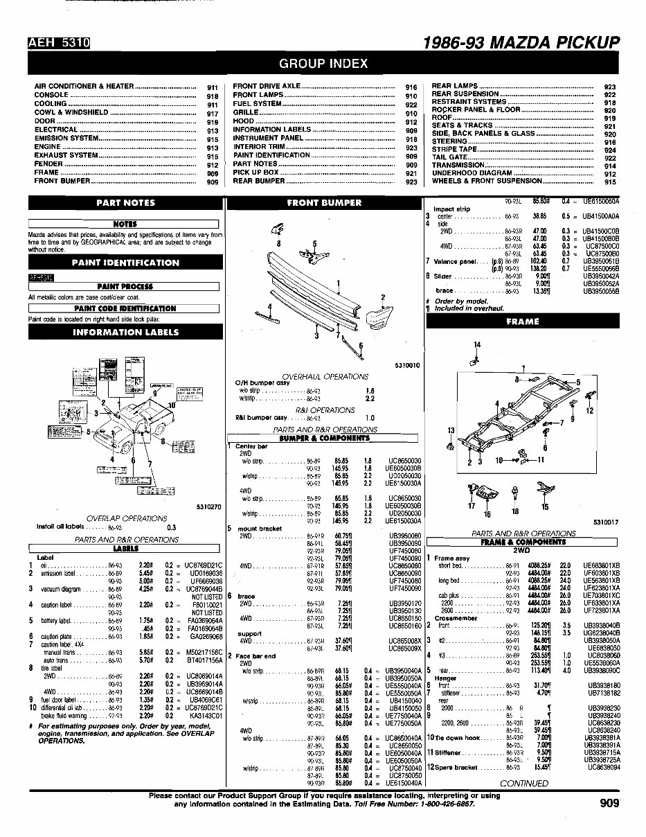 1985-1993 Mazda B2200 B2600 Service & Repair Manual preview img 1