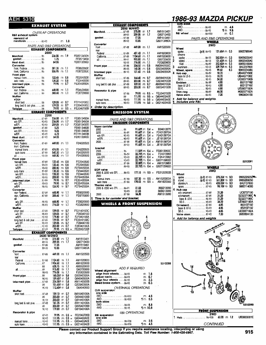 1985-1993 Mazda B2200 B2600 Service & Repair Manual preview img 7
