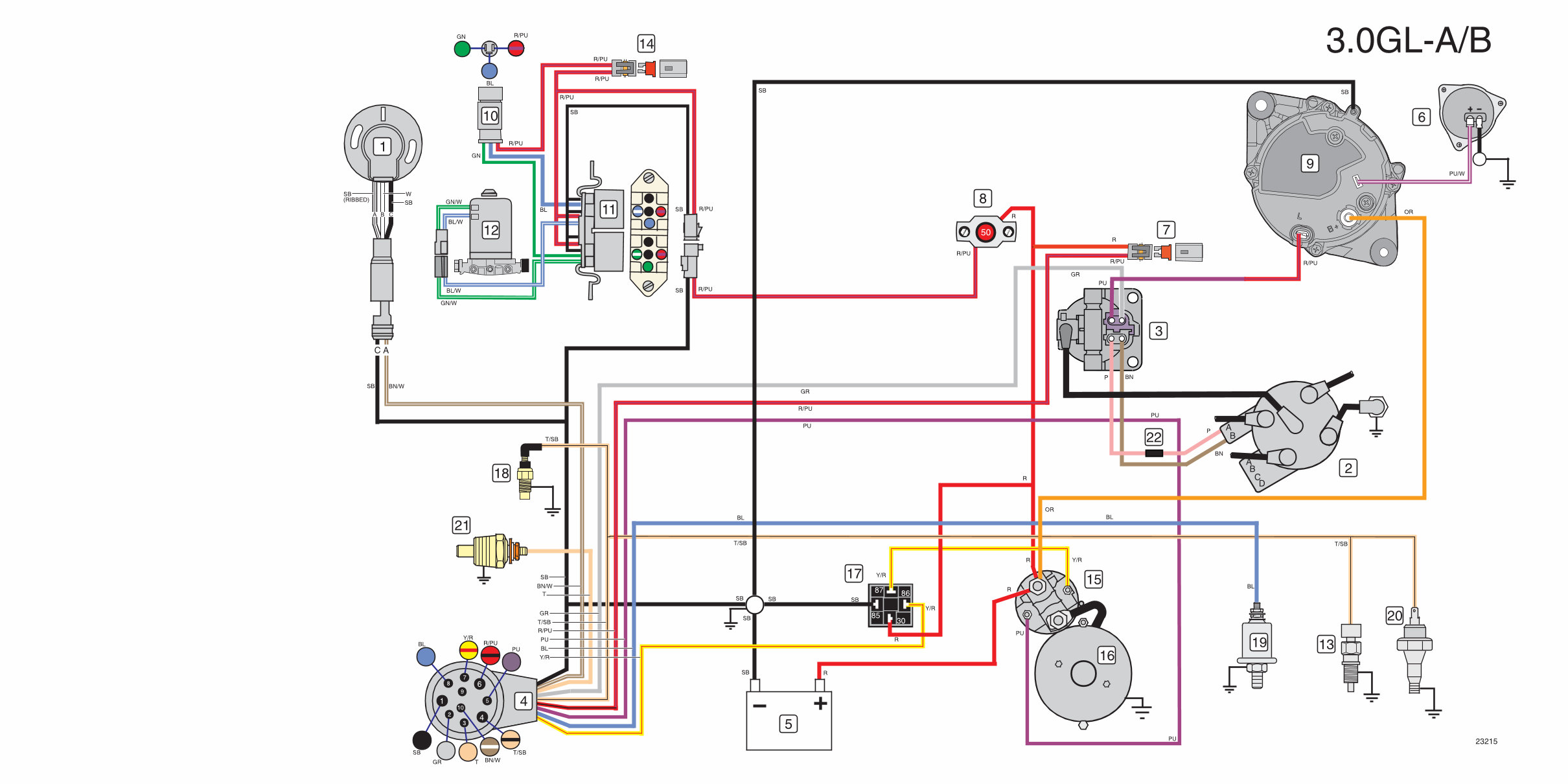 Volvo Penta Engines (3.0L/4.3L/5.0L/5.7L) Electrical Wiring Diagrams Manual preview img 7