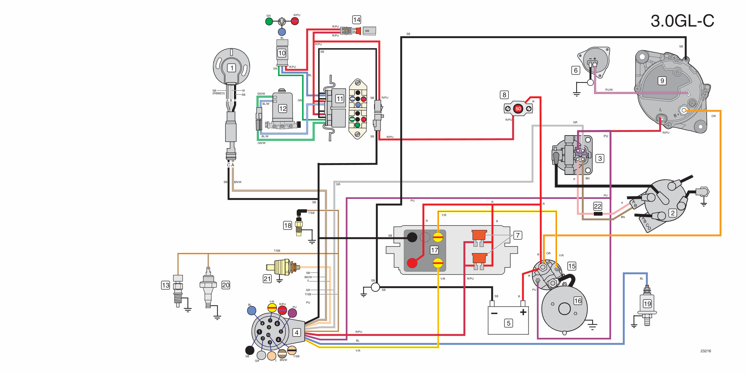 Volvo Penta Engines (3.0L/4.3L/5.0L/5.7L) Electrical Wiring Diagrams Manual preview img 9