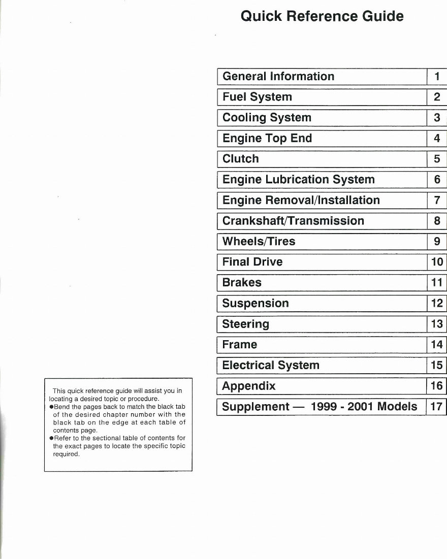 1993-2000 Kawasaki ZZR1100 Ninja ZX 11 Service & Repair Manual preview img 3