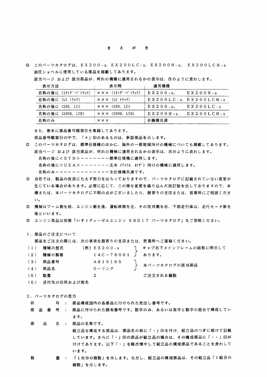 Hitachi EX200-3 Excavator Parts Catalog preview img 2