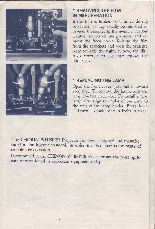 CHINON WHISPER DUAL 8MM MOVIE PROJECTOR preview img 7