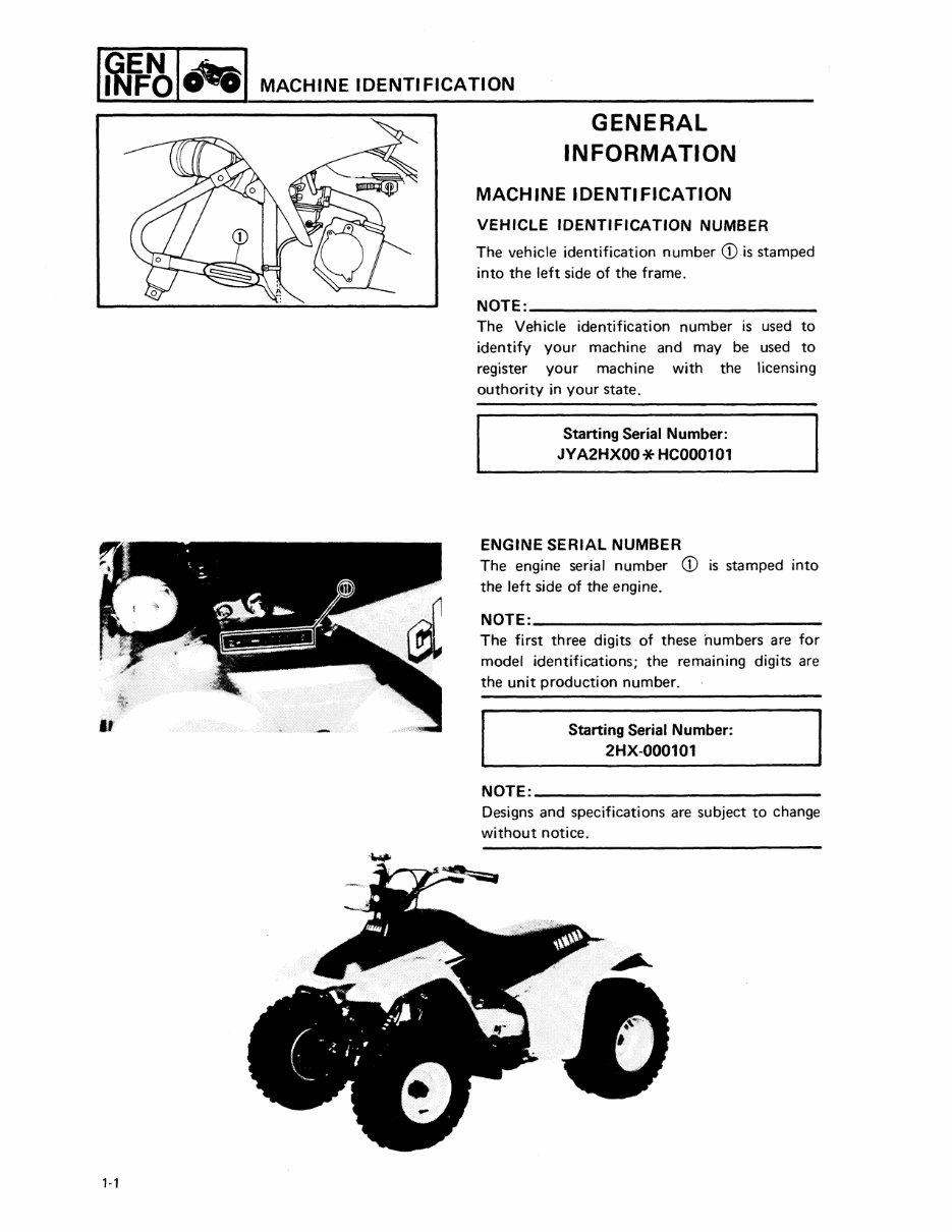 1987-1991 Yamaha Moto-4 100 Champ YFM100 Service & Repair Manual preview img 7