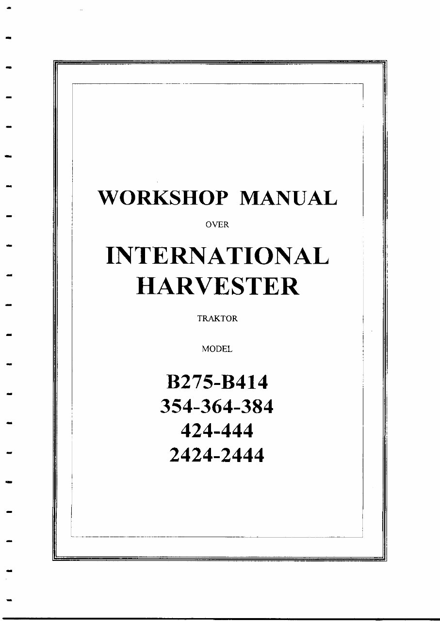 International Harvester 384 Tractor Full Service Repair preview img 1