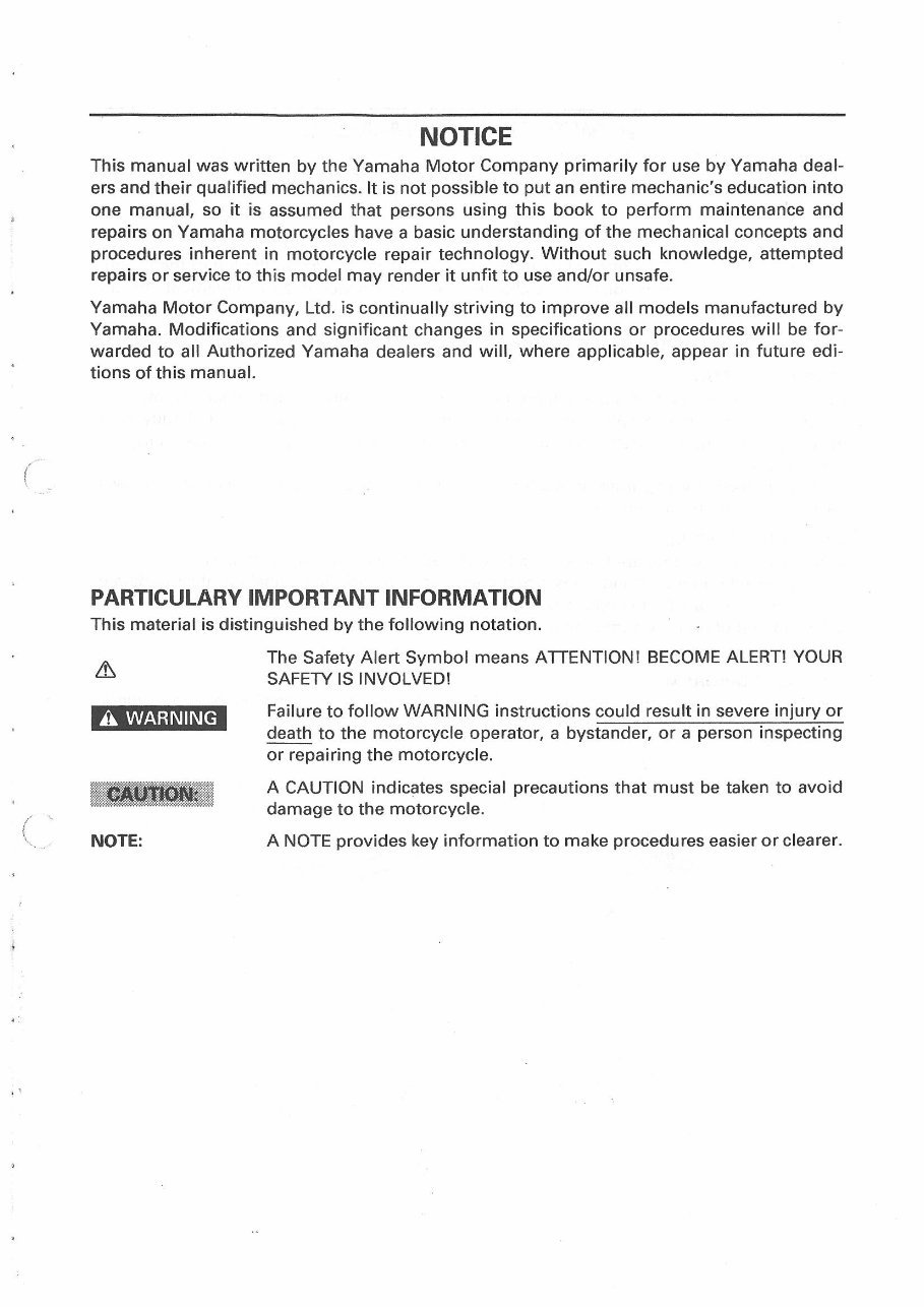1995-2001 Yamaha XJ900S Diversion Service & Repair Manual preview img 3