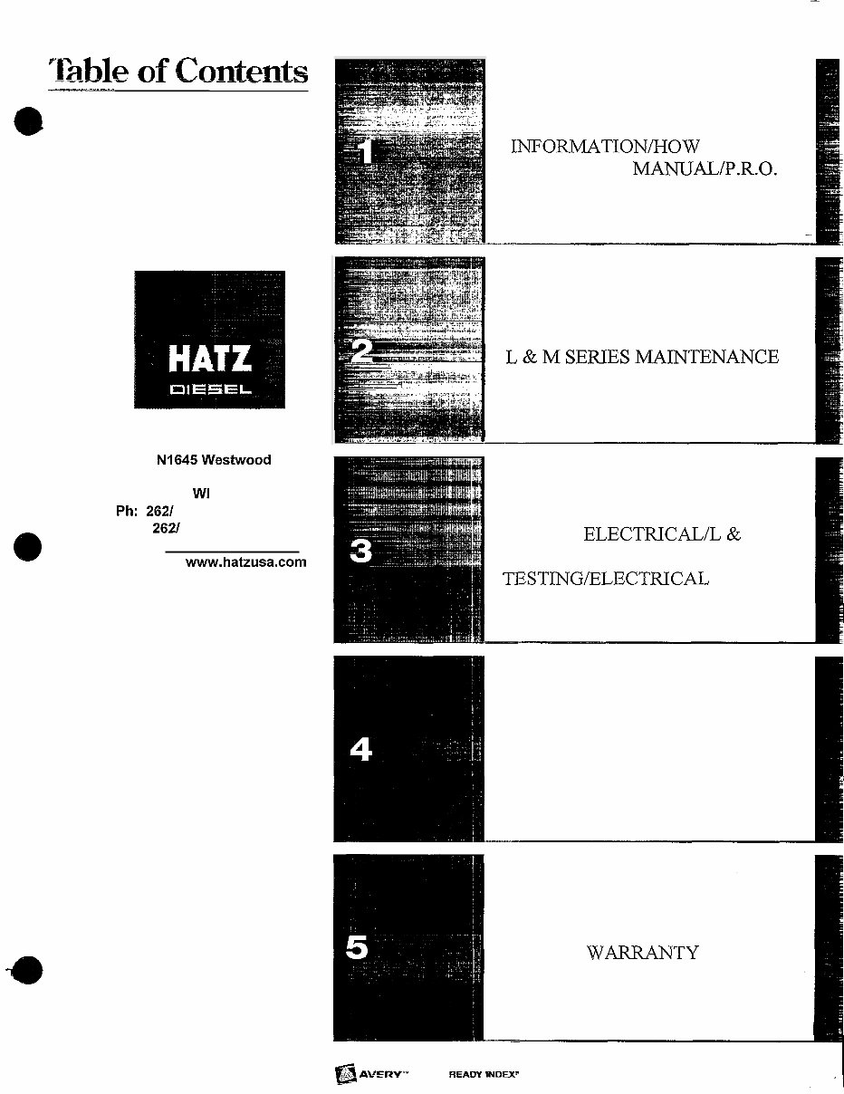HATZ Diesel 3L 4L 4M Engine Workshop Repair Service Manual preview img 1
