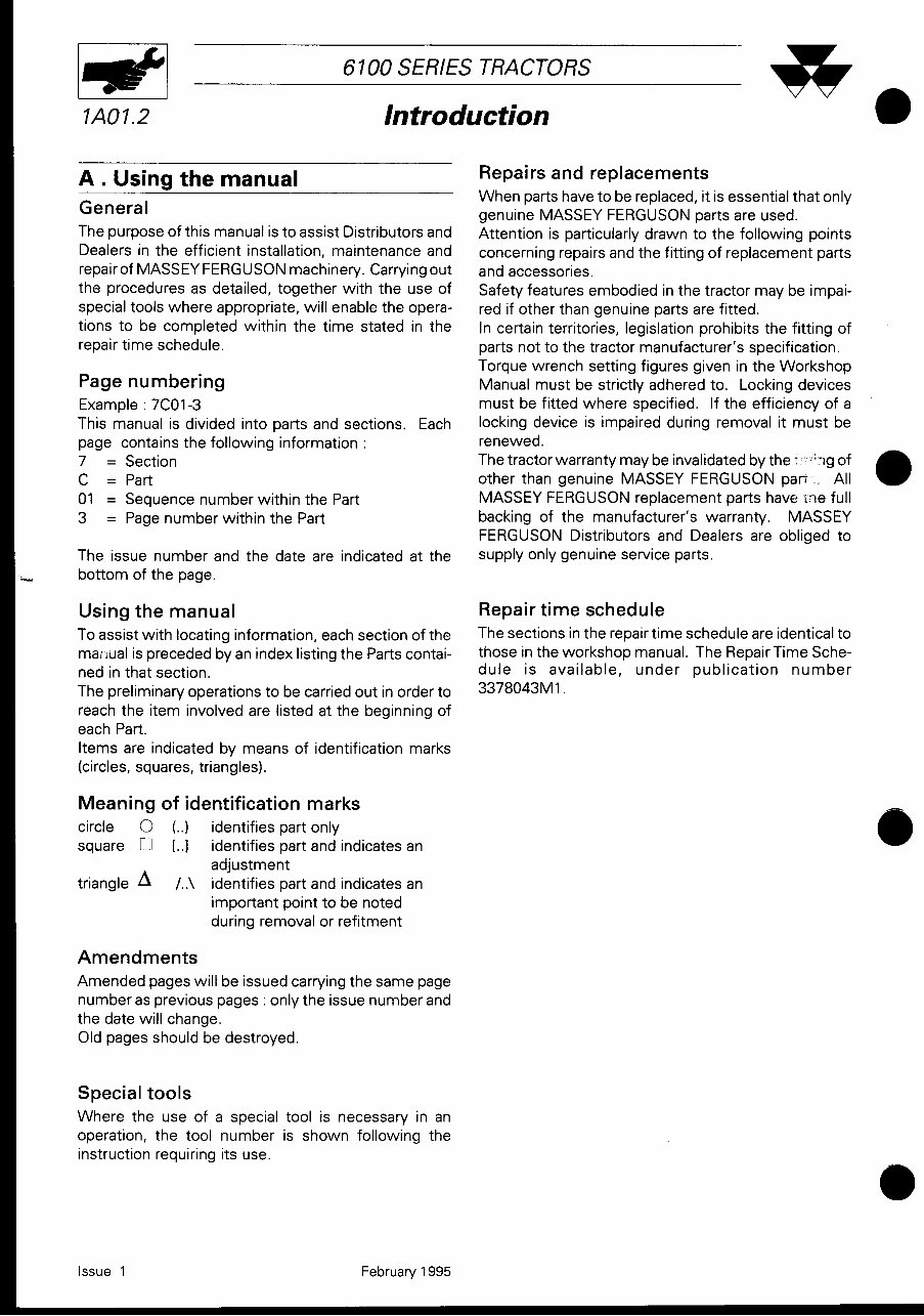 Massey Ferguson MF-6170 Tractor Full Service Repair Manual preview img 5