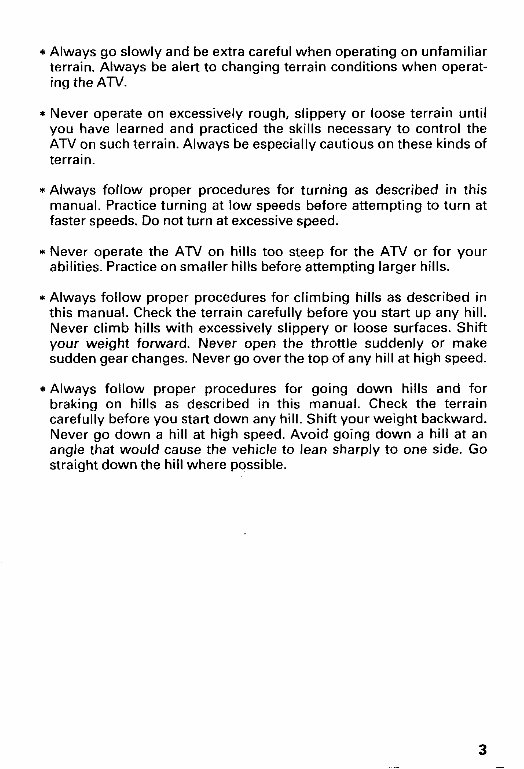 98 Honda ATV TRX450ES FourTrax Foreman ES 1998 Owners Manual preview img 8