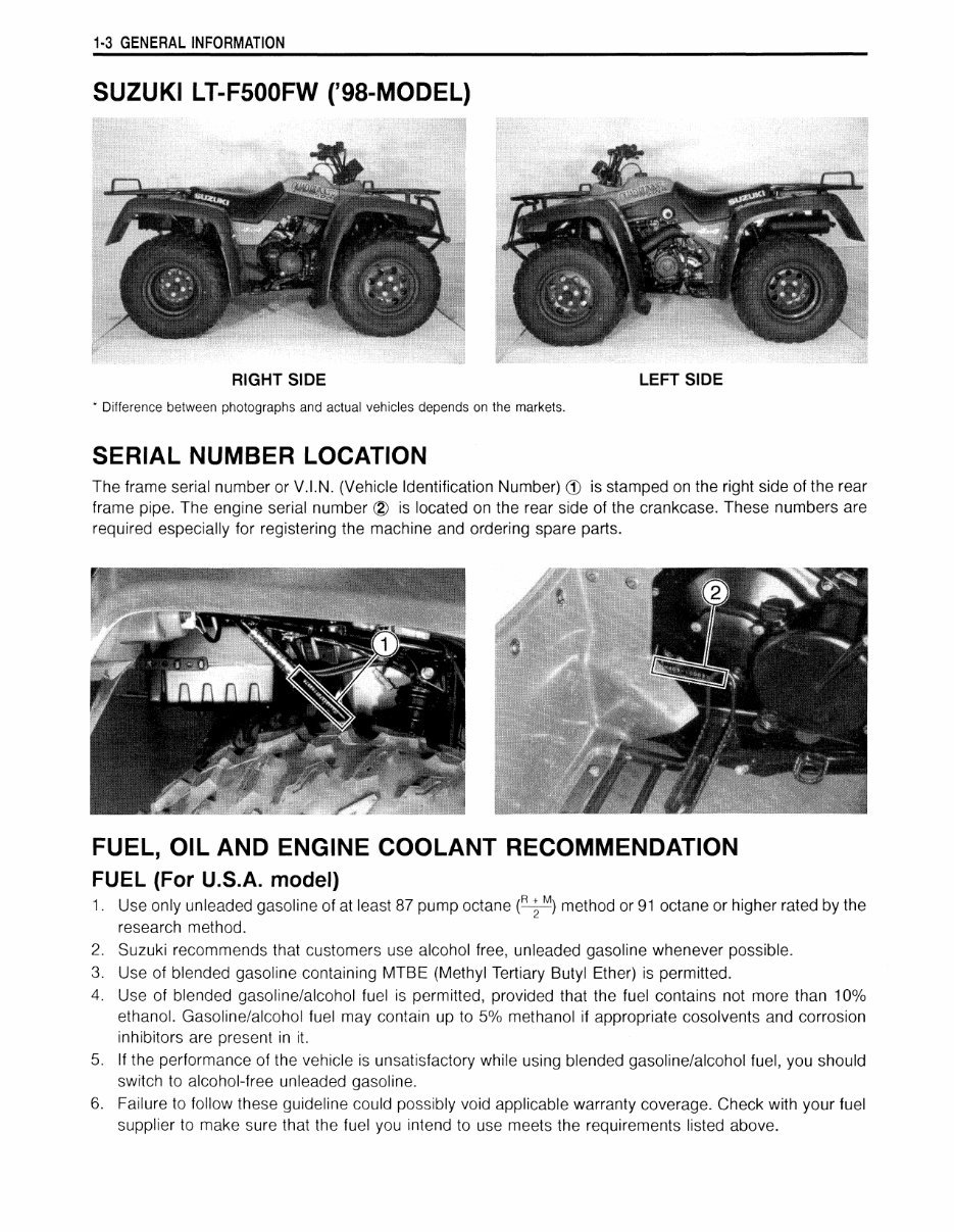 Suzuki LT-F500FK1 2001 Workshop Service Manual for Repair preview img 8