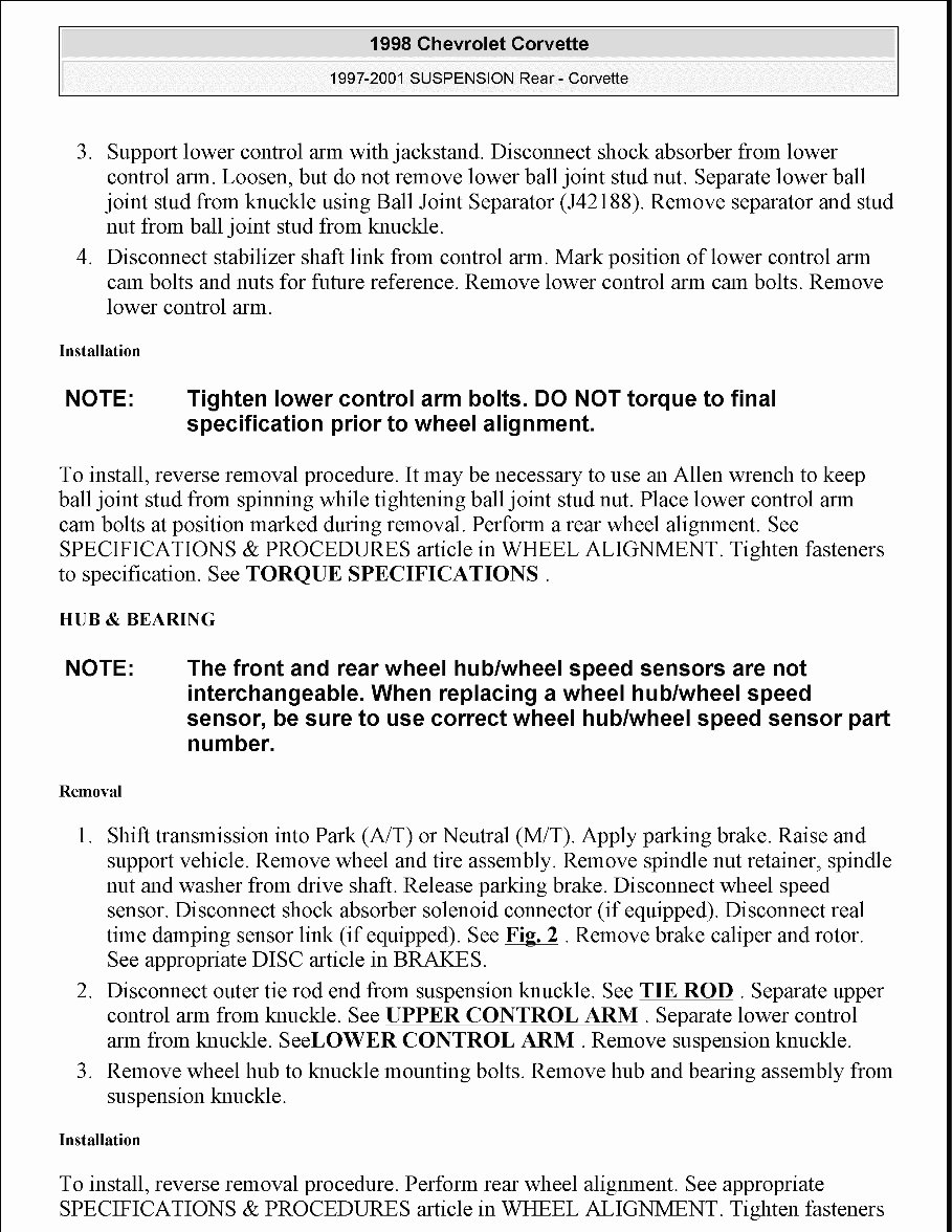 2003 Chevrolet Corvette Service & Repair Manual preview img 5