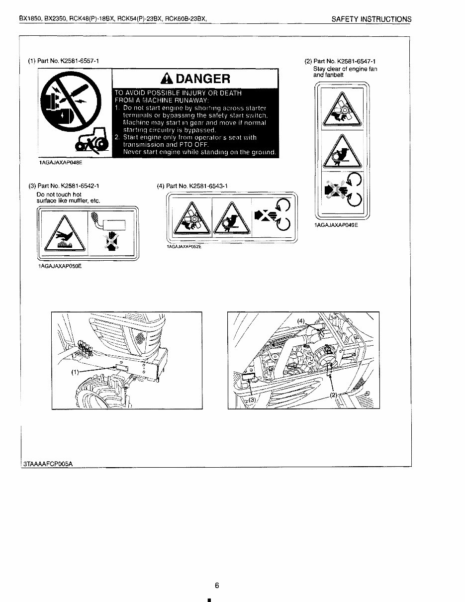 Kubota BX2350 BX2350D Tractor Mower Front Loader Full Service & Repair Manual preview img 6