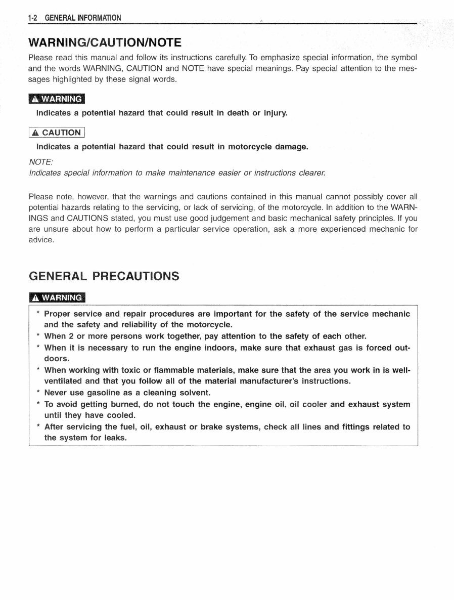 2000-2004 Suzuki GSF600 Bandit 600 Service & Repair Manual preview img 5