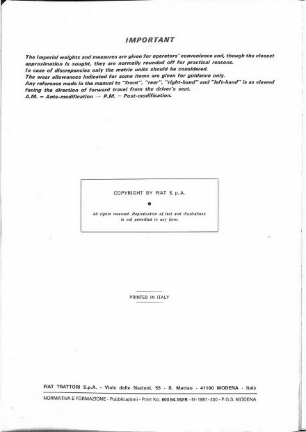 Fiat 605C Crawler Tractor Workshop Service Repair Manual preview img 3