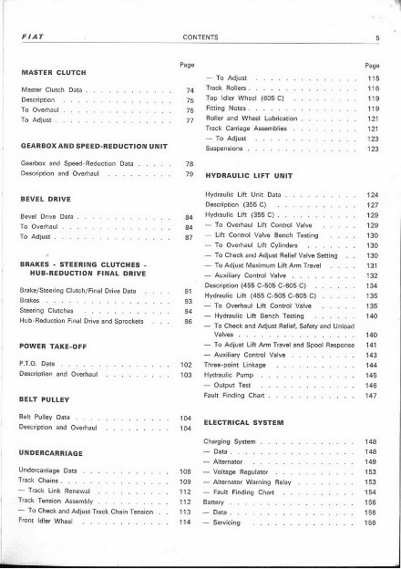 Fiat 605C Crawler Tractor Workshop Service Repair Manual preview img 6