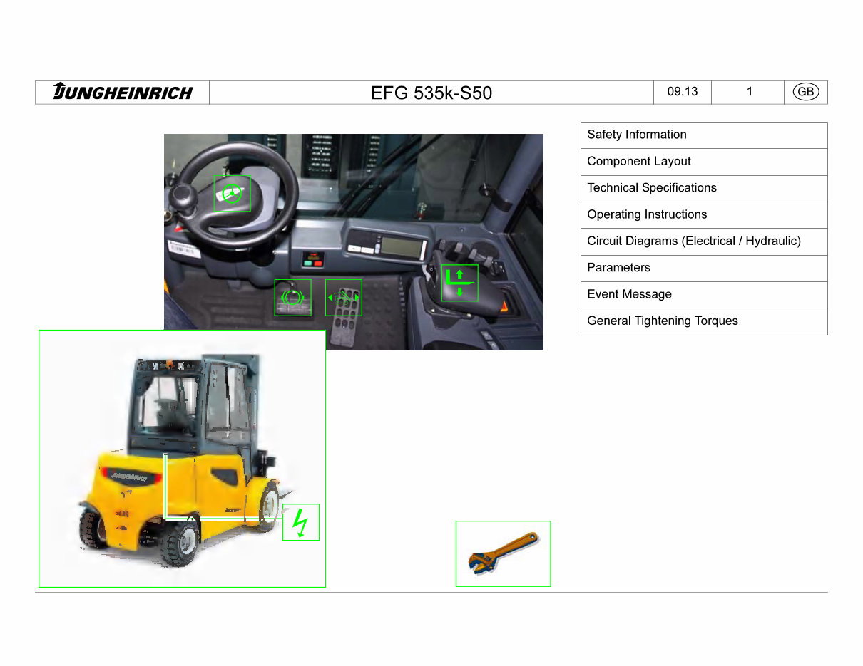 Jungheinrich Electric Lift Truck EFG 535K(KS), EFG 540 (K,S,KS), EFG 545(K,S,KS), EFG 550(S), EFG S40(S), EFG S50(S) Workshop Se preview img 1
