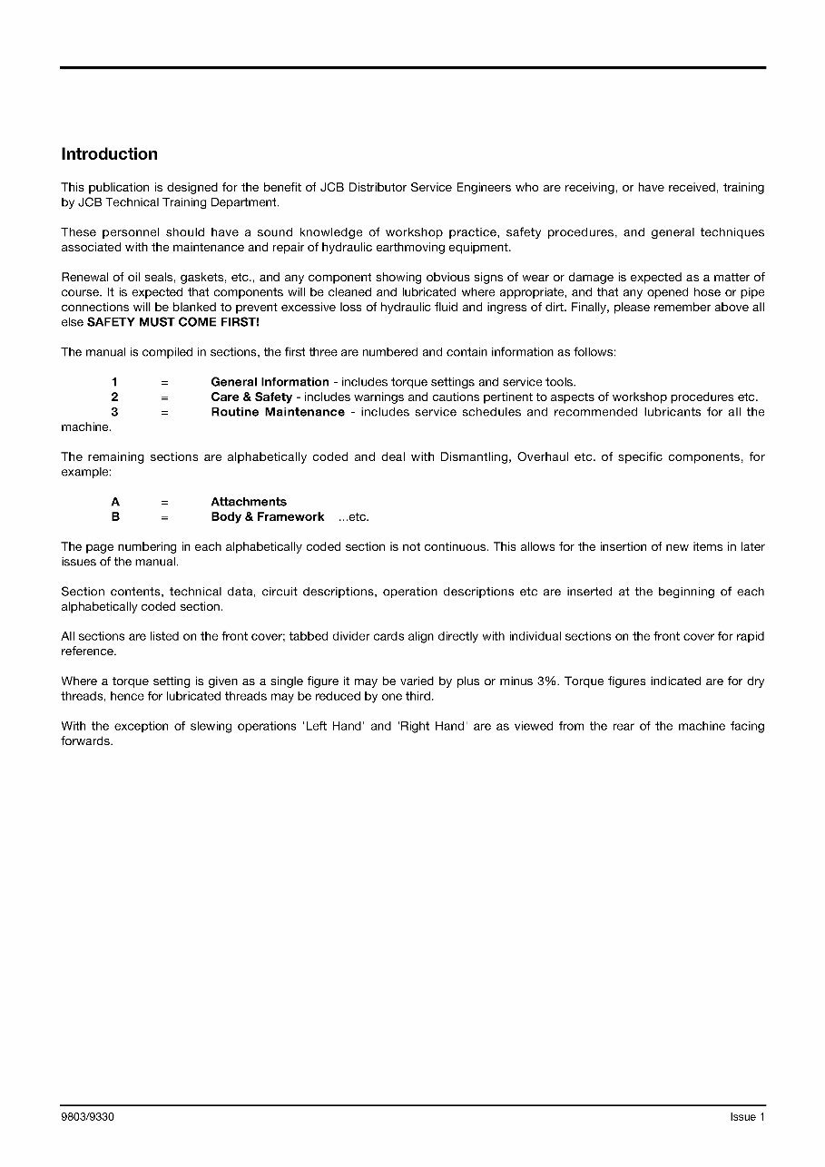 JCB Midi Excavator 8080 + Engine Workshop Repair Manual preview img 2
