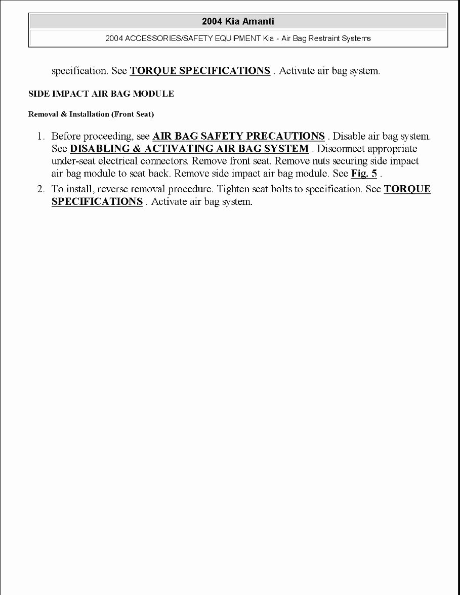 2004 KIA Amanti Service Repair Manual preview img 10