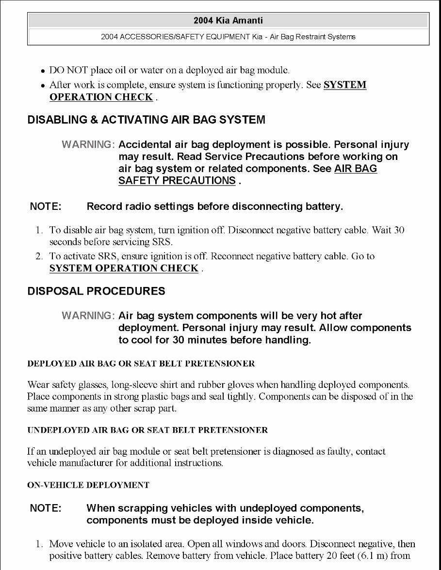 2004 KIA Amanti Service Repair Manual preview img 3