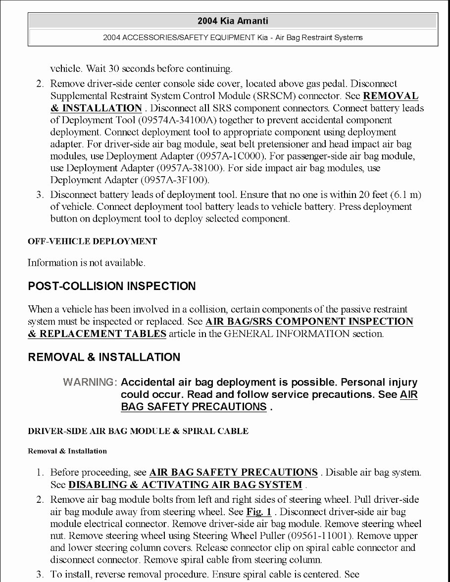 2004 KIA Amanti Service Repair Manual preview img 4