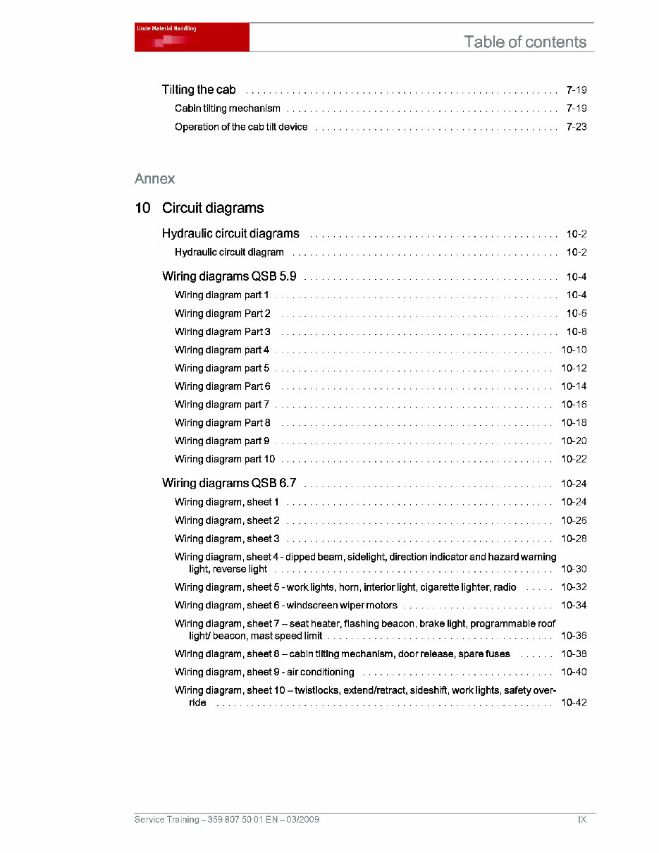 Linde Forklift Truck Type 359: H100, H120, H140, H160, H180 Service Training (Workshop) Manual preview img 9