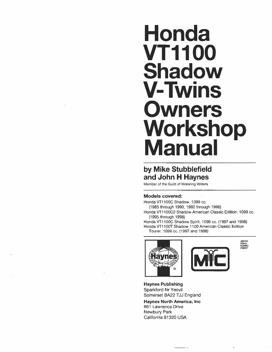 1985-1998 Honda Shadow VT1100 Service & Repair Manual preview img 2