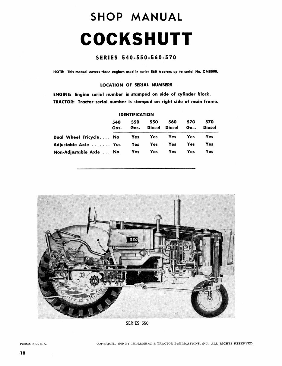 Cockshutt 540 Tractor Workshop Service Manual Repair preview img 1