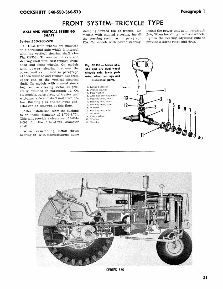 Cockshutt 540 Tractor Workshop Service Manual Repair preview img 4