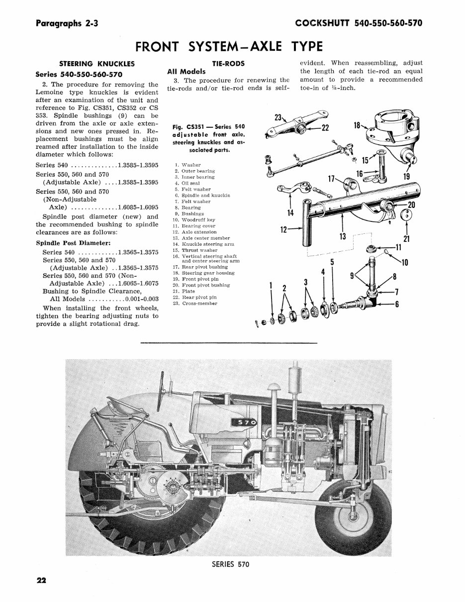 Cockshutt 540 Tractor Workshop Service Manual Repair preview img 5