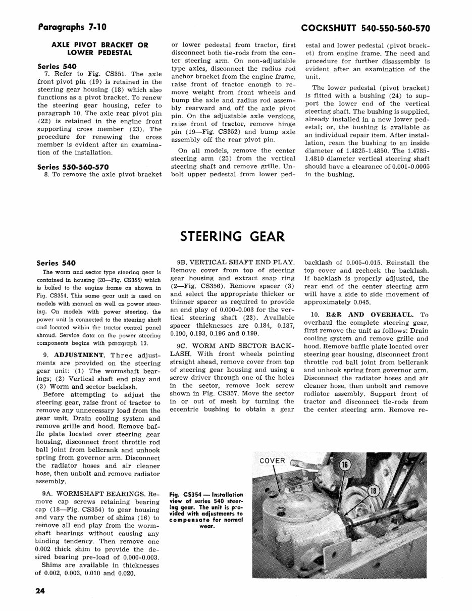 Cockshutt 540 Tractor Workshop Service Manual Repair preview img 7