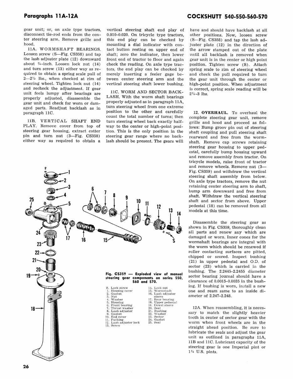 Cockshutt 540 Tractor Workshop Service Manual Repair preview img 9