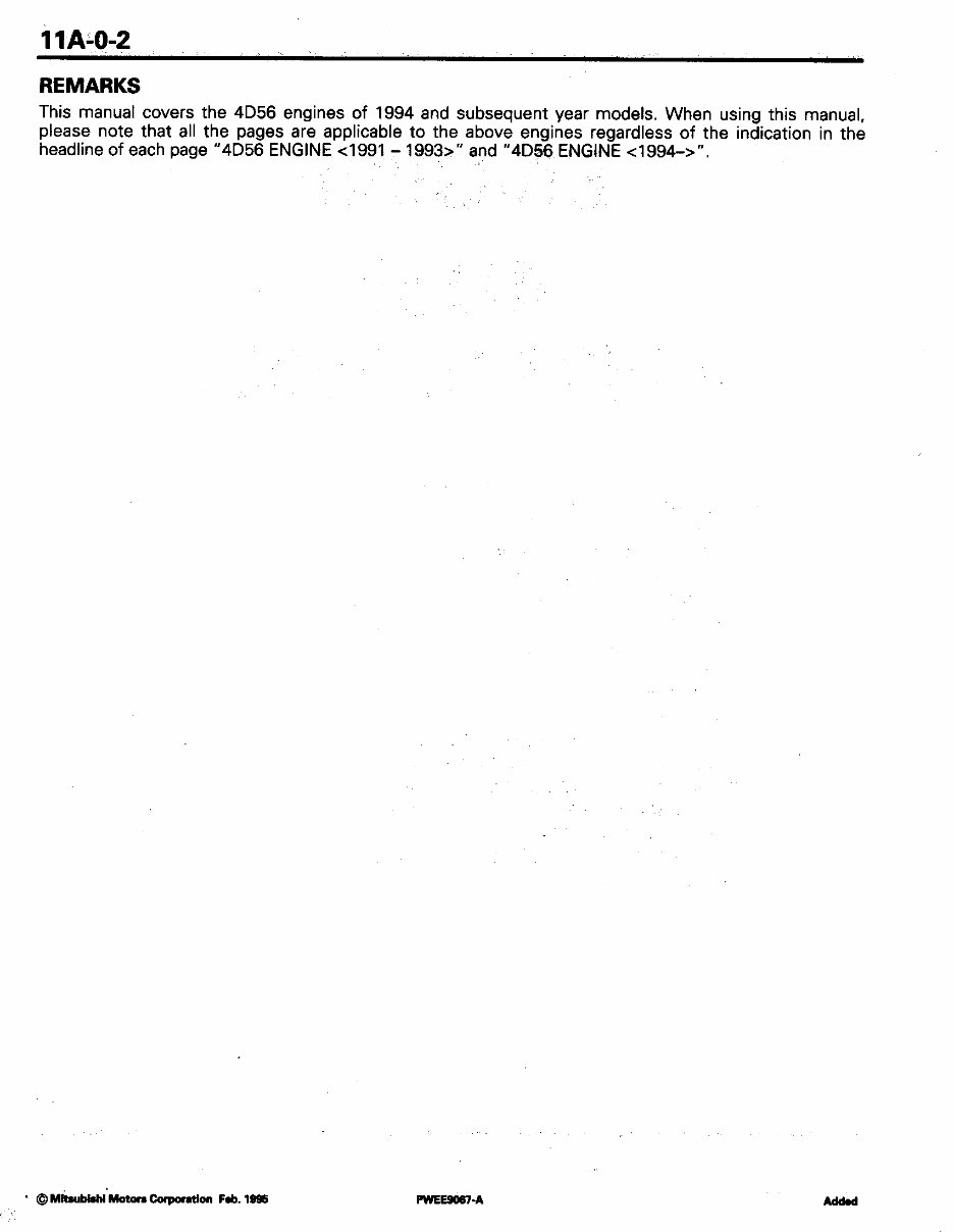Mitsubishi diesel engine 4D56T 4D56 service manual preview img 2