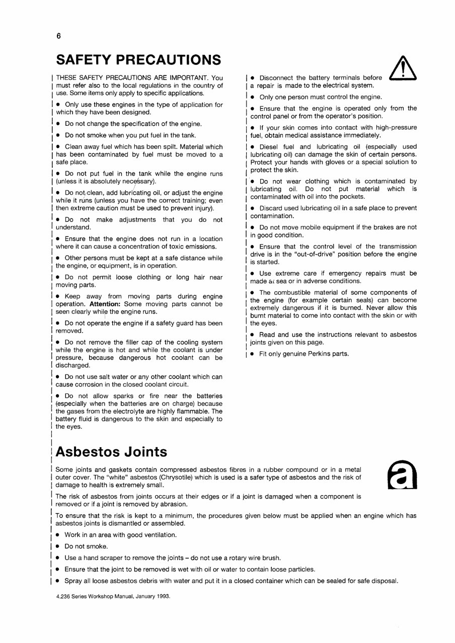 1993-1999 Perkins 4.2482, 4.248, T4.236 Diesel Engine Service & Repair Manual preview img 6
