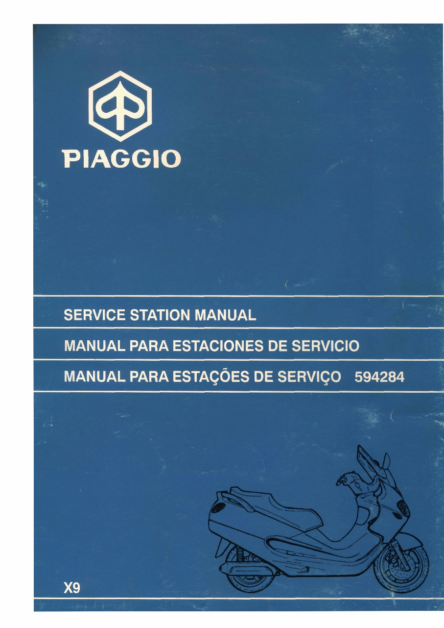 Piaggio X9 125 180 250 Service Repair Workshop Manual preview img 1