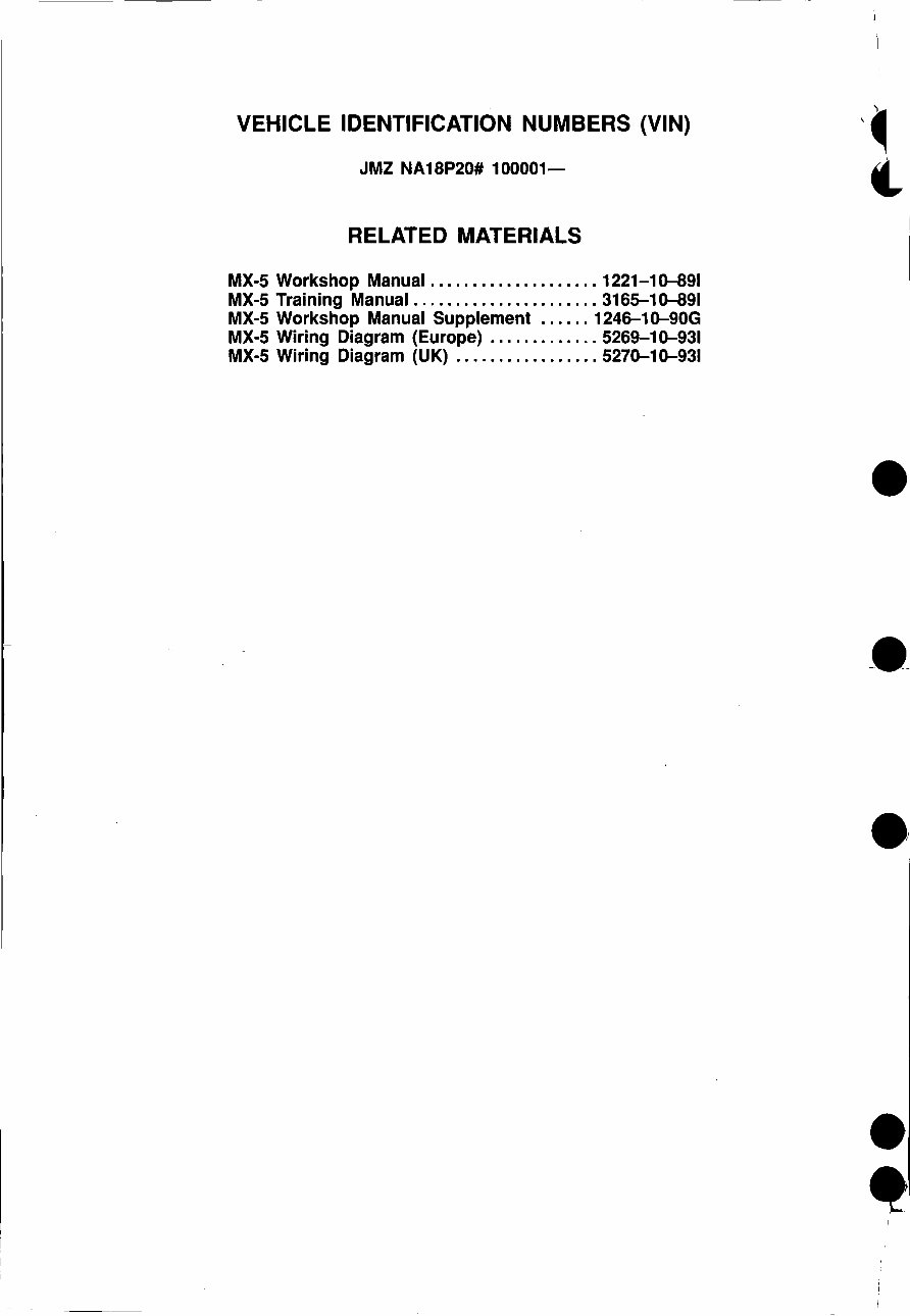 1990-1998 Mazda MX5 Miata Service & Repair Manual preview img 3