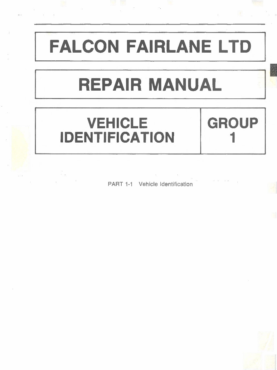 1984-1988 Ford Falcon XF Service & Repair Manual preview img 5