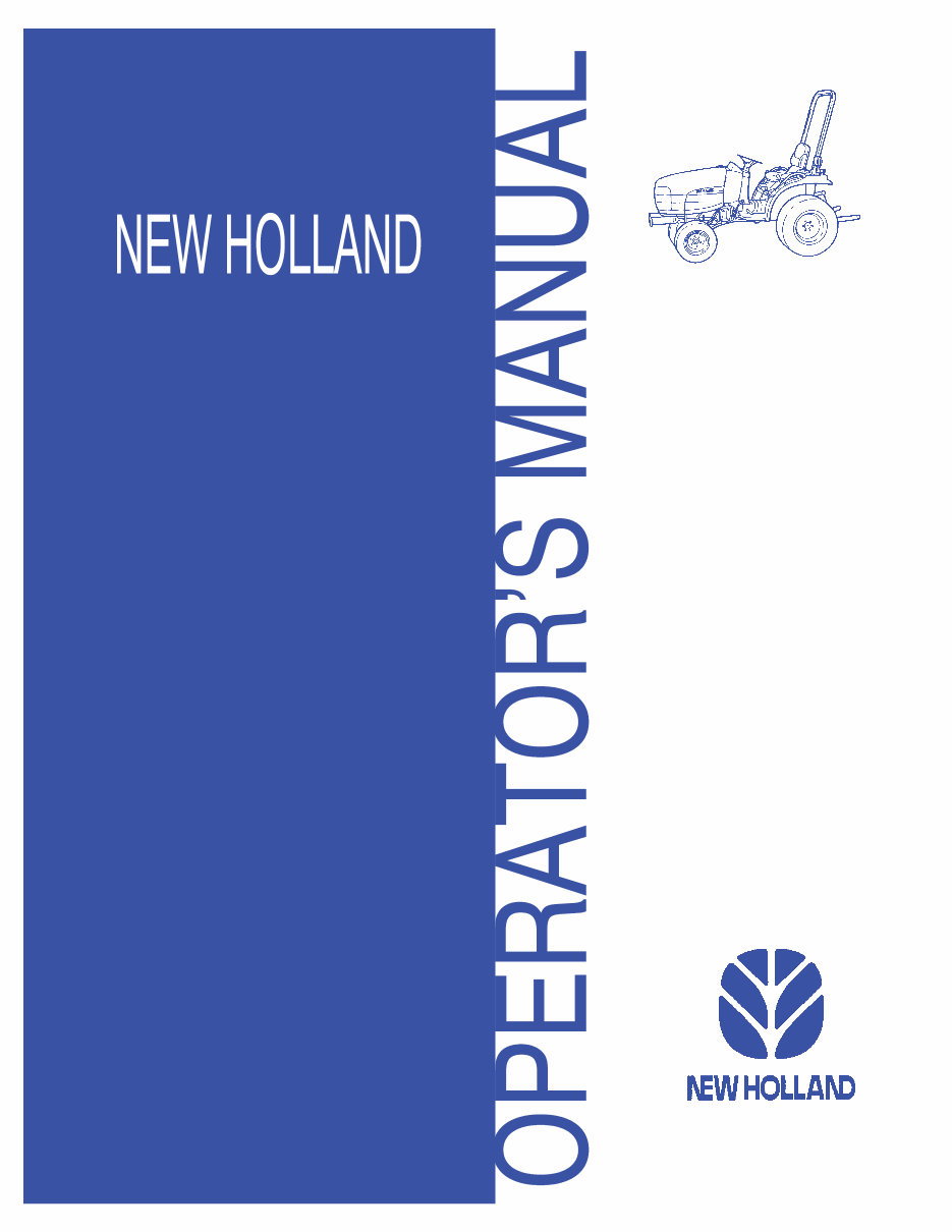 New Holland TC21D Operators Manual preview img 1