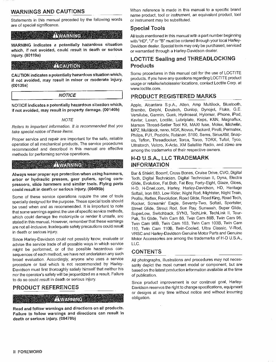 2015-2016 Harley-Davidson Touring Motorcycles OEM Service & Repair Manual preview img 3