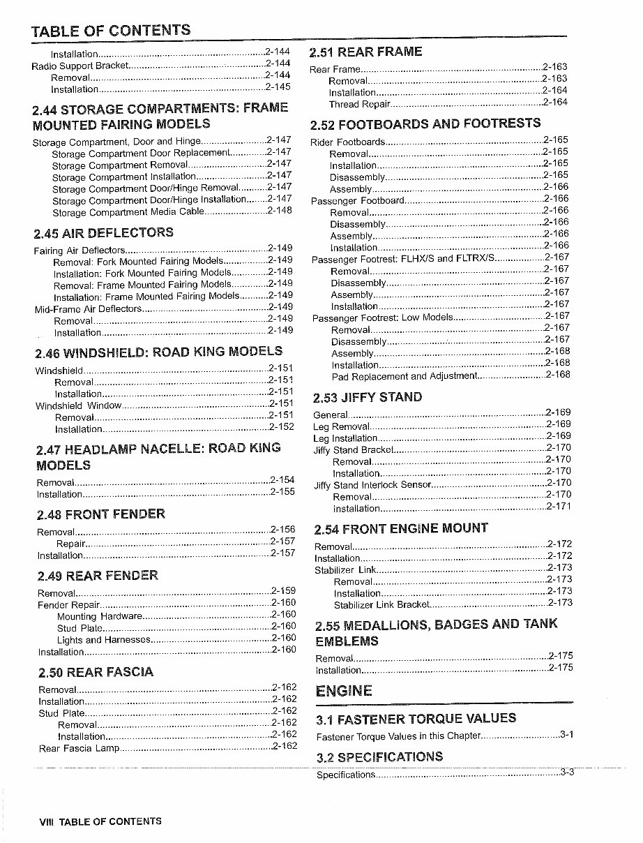 2015-2016 Harley-Davidson Touring Motorcycles OEM Service & Repair Manual preview img 9