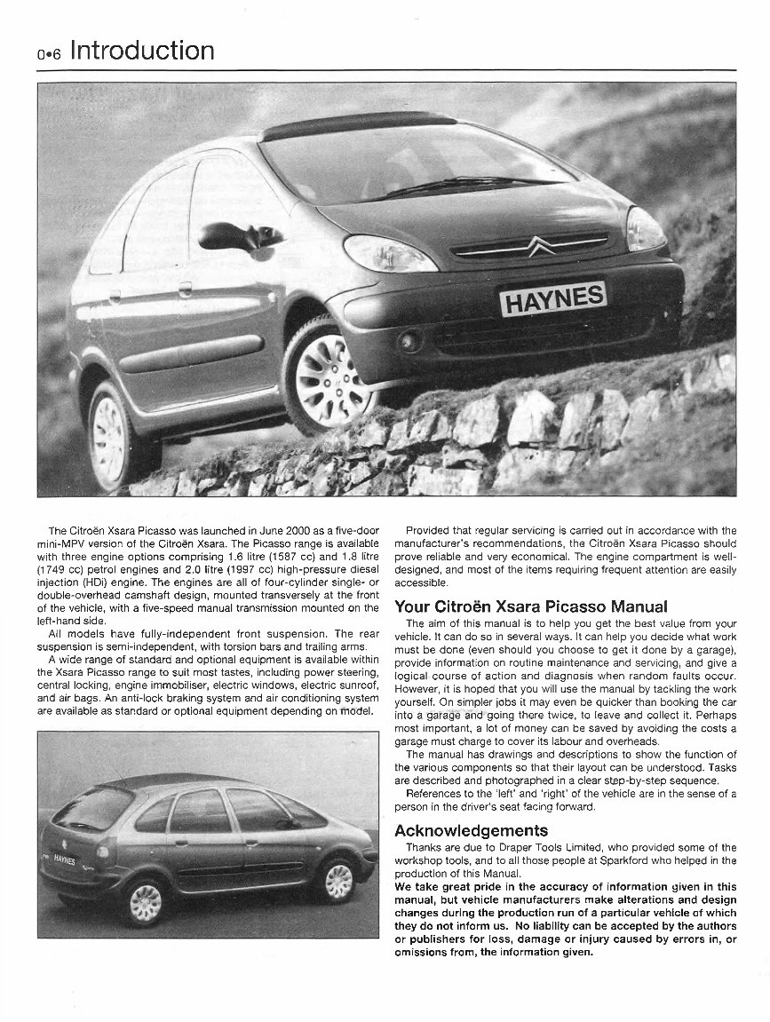 2003 Citroen Xsara Picasso Service & Repair Manual preview img 6