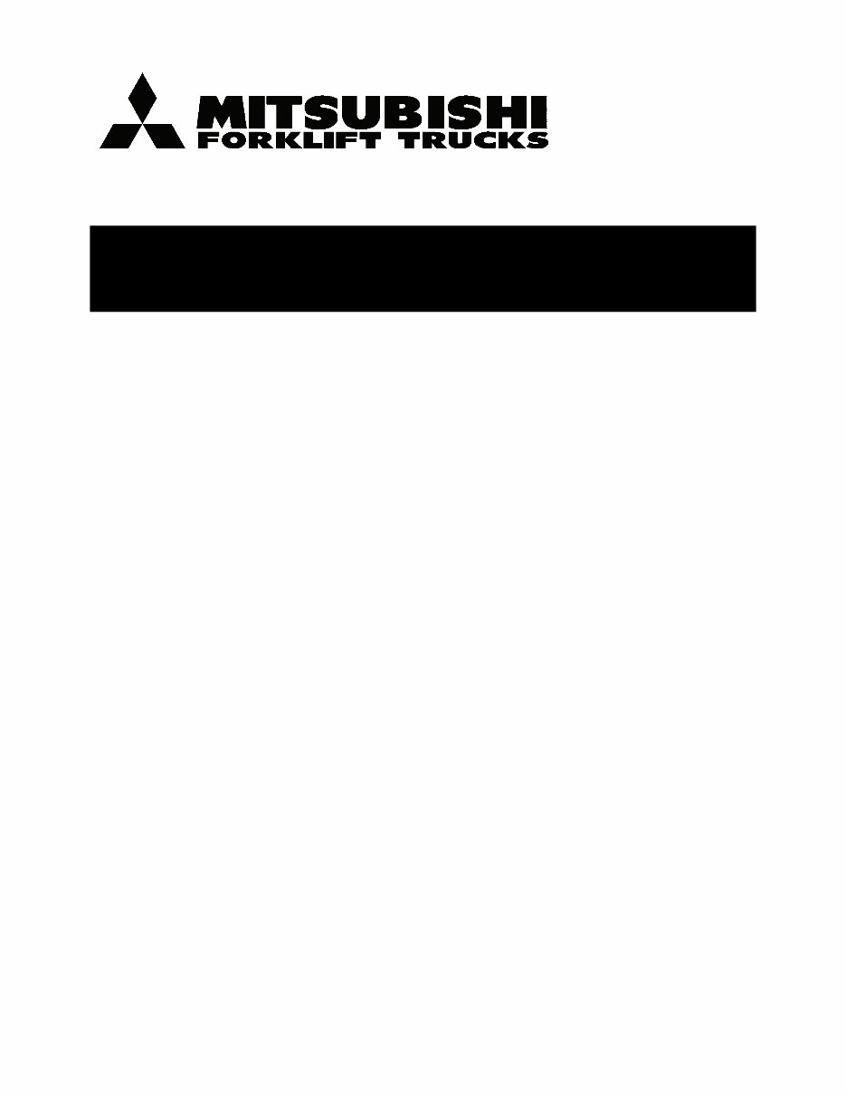 Mitsubishi K21/K25 (FG15N/FG18N/FG20CN/FG20N/FG25N) Forklift Trucks OEM Service & Repair Manual preview img 1
