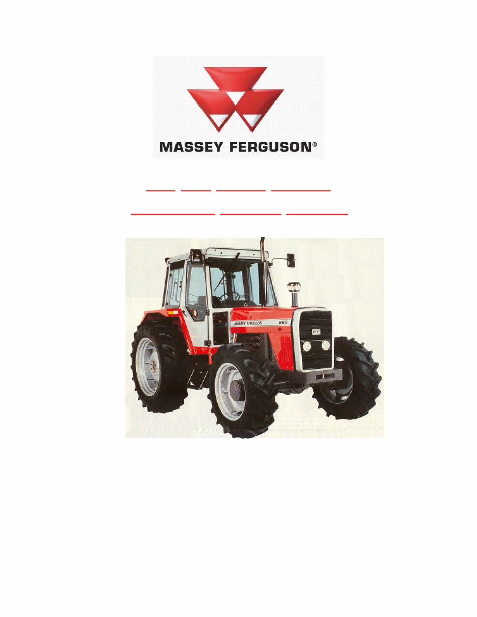Massey Ferguson MF600, MF 600 Series Tractor Service Repair Workshop Manual preview img 1
