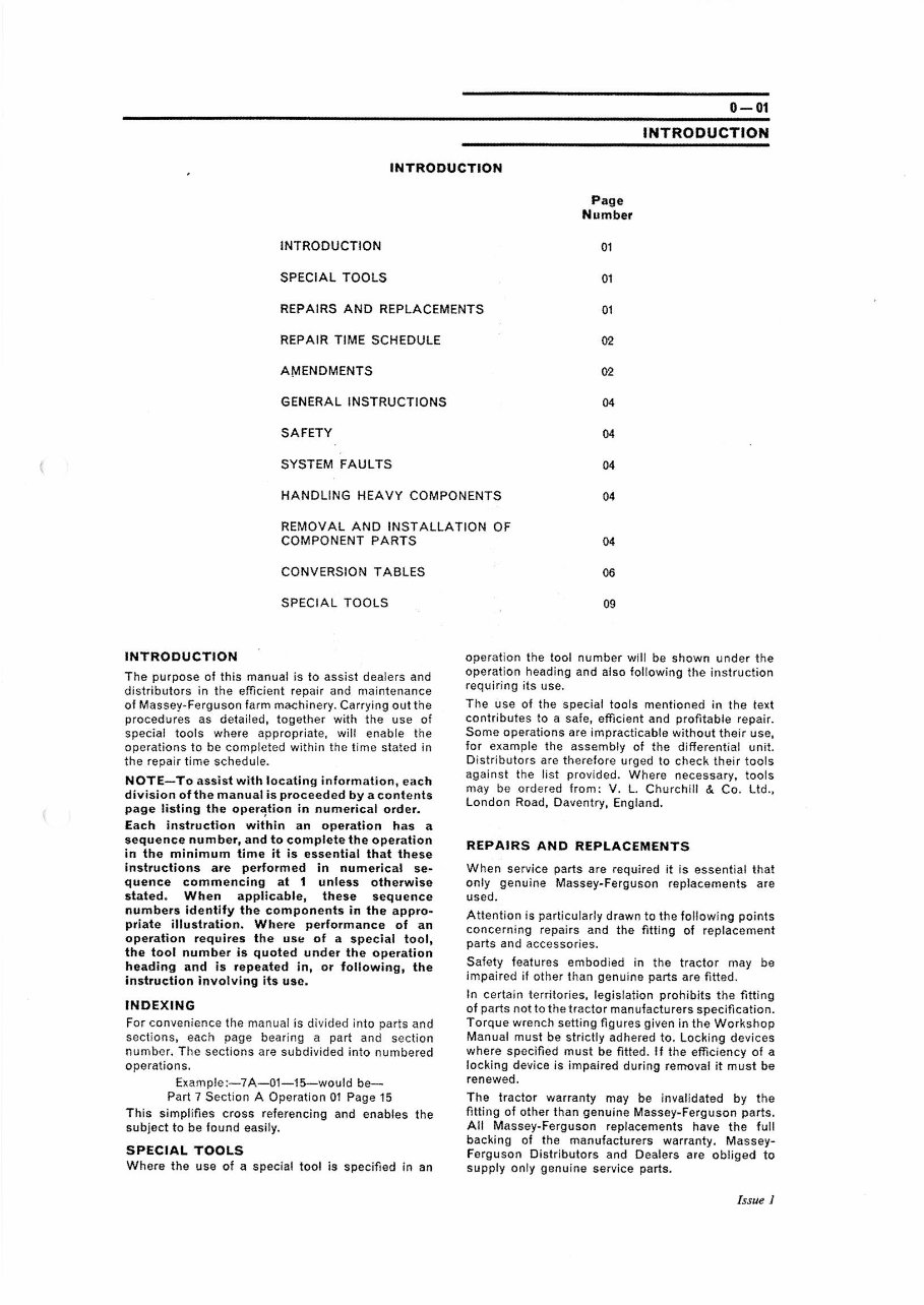 Massey Ferguson MF600, MF 600 Series Tractor Service Repair Workshop Manual preview img 3