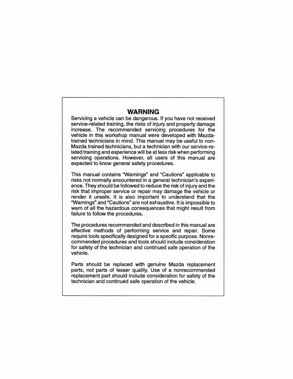 1996 Mazda 323/Protege/Familia OEM Service & Repair Manual preview img 2