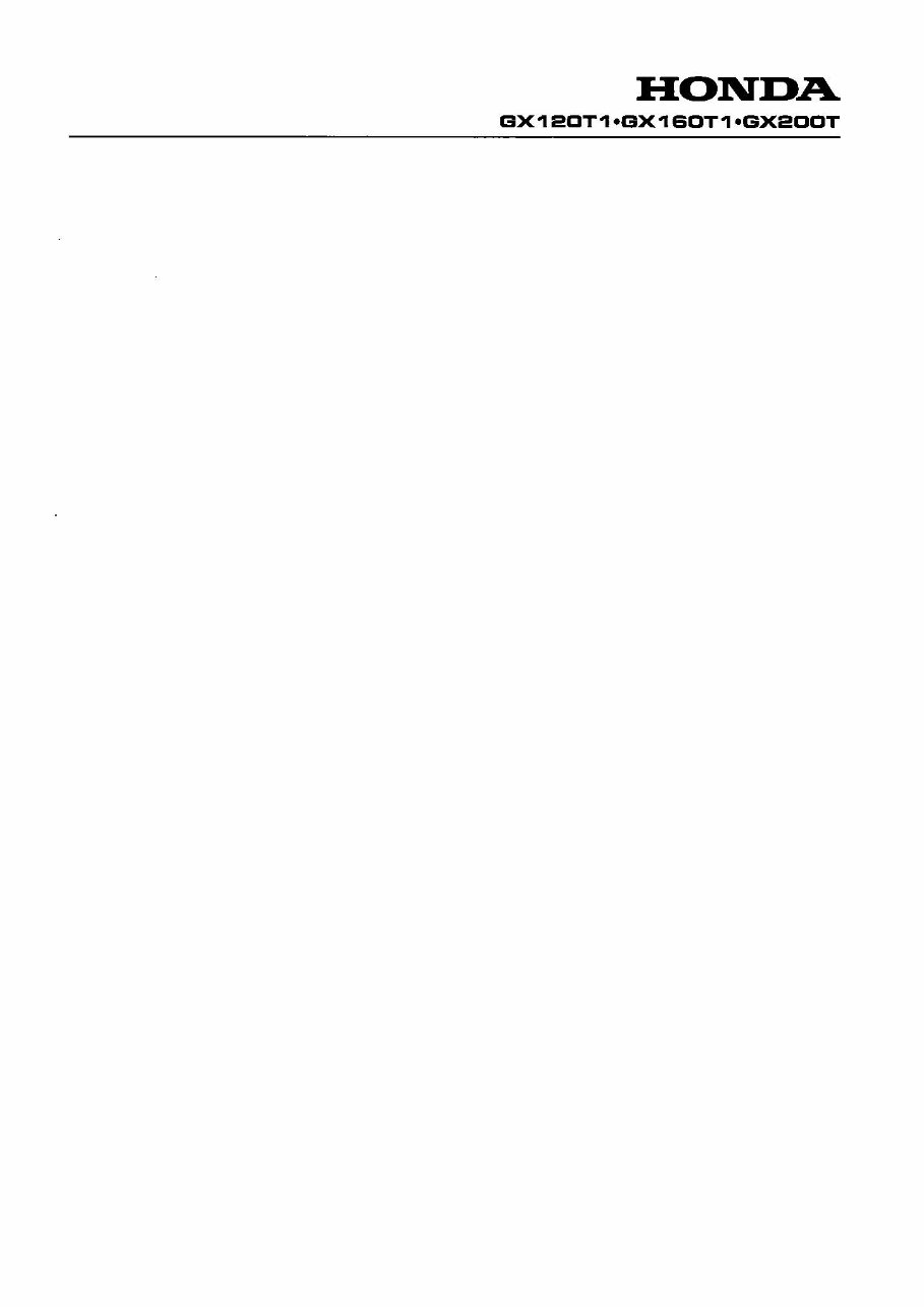 Honda GX120 T1, GX160 T1, GX200 T Engine Workshop Service Repair Manual preview img 6