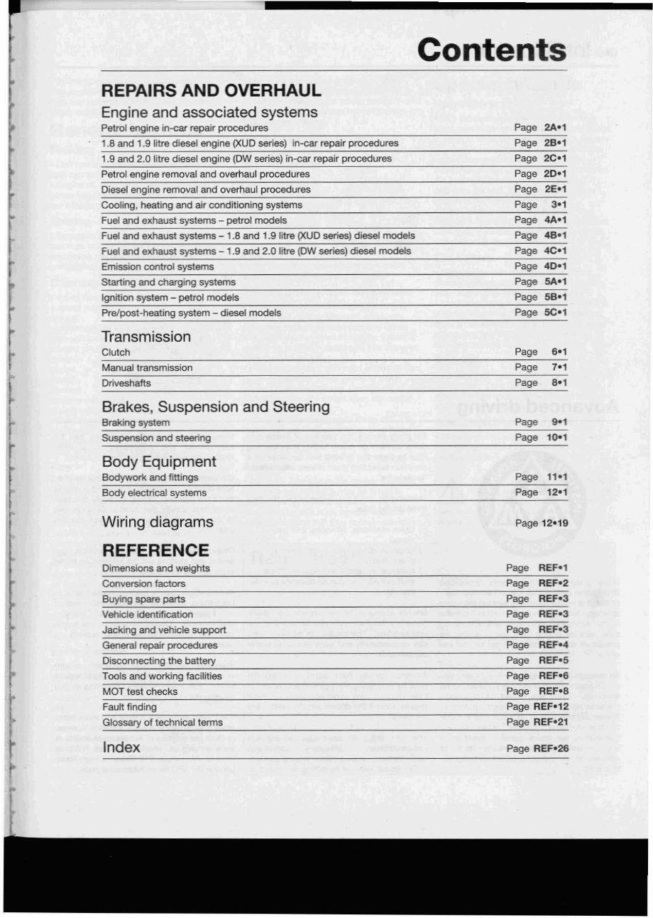 1996-2008 Citroen Berlingo Petrol & Diesel Repair Manual preview img 3