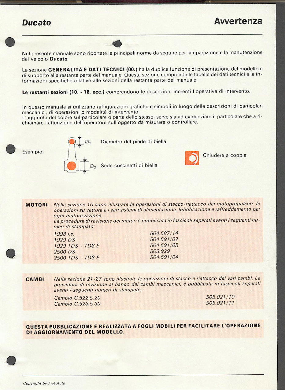 1994-1999 Fiat Ducato (Engine Only) Service & Repair Manual (Italian Language) preview img 3